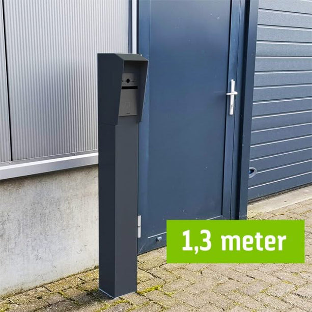 AlarmsysteemExpert.nl AlarmsysteemExpert.nl Intercomzuil 130cm, 15x15cm Dubbellaags gepoedercoat