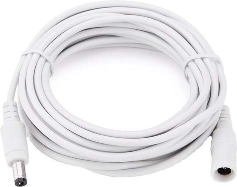 AlarmsystemExpert.nl Extension cable power supply 12volt 5mtr White