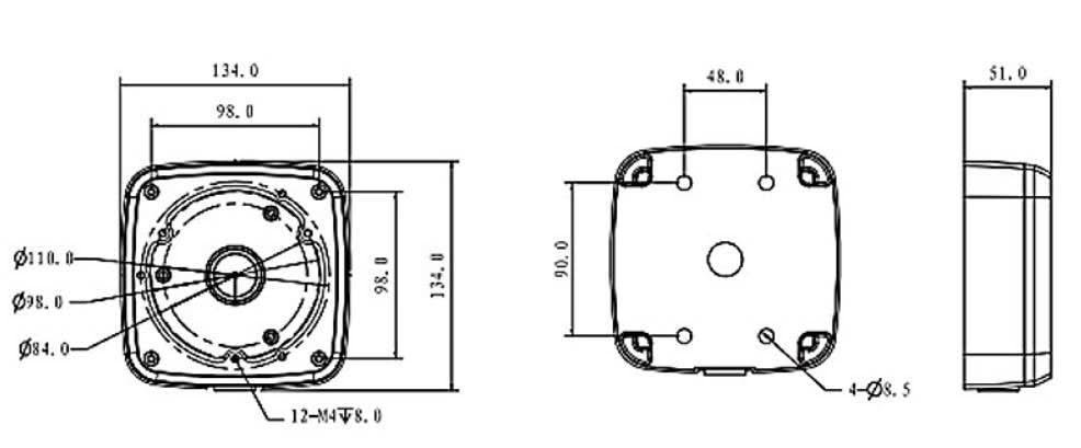 Boîtier de montage Dahua PFA123