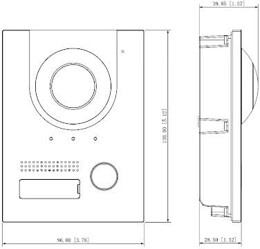 Dahua VTO2202F-P-S3 outdoor station, IP and 2-wire, 160gr camera, PoE
