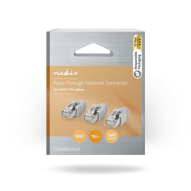 Nedis Nedis RJ45 Connector CAT6 FTP Pass Through Solid 10 stuks