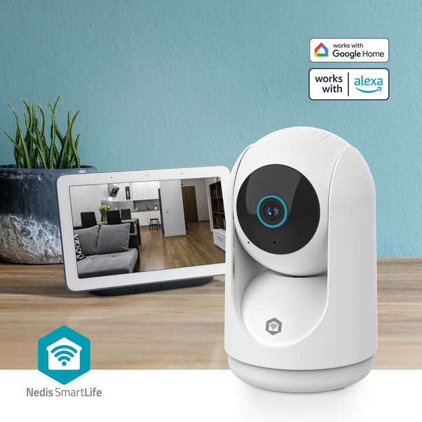Nedis Wi-Fi Smart IP-Camera HD Pan Tilt Functie