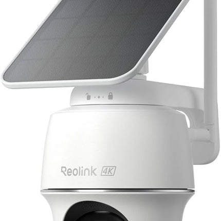Reolink G440-W plus Zonnepaneel Wit, 4G LTE 8MP 4K Pan Tilt batterijcamera met slimme detectie