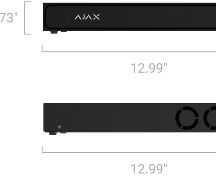 Ajax Systems Ajax Systems NVR H2DAC Enregistreur 16 canaux, 4K HDMI Sans PoE, Noir