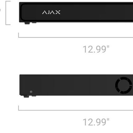 Ajax Systems Ajax Systems NVR H2DAC Recorder 16 Kanalen, 4K HDMI Zonder PoE, Wit