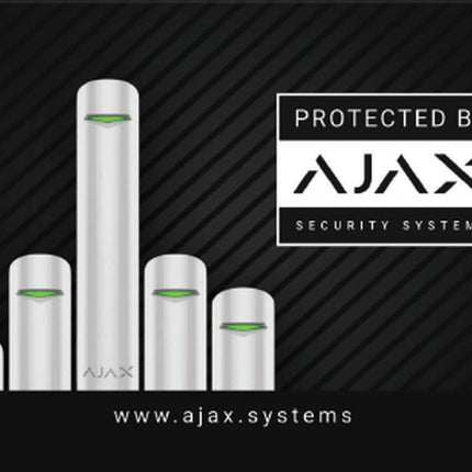 Ajax Systems Aufkleber 150 x 100mm (Geschützt durch)