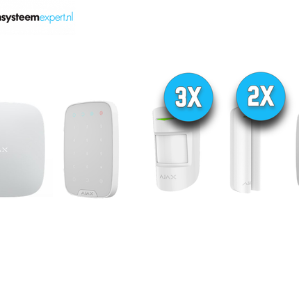 Ajax Systems Alarmsysteem Kit 4 Draadloos (Wit)
