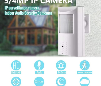 Alarm SystemExpert.de Alarm SystemExpert.de Bewegungsmelder IP-Kamera (PIR), Full HD, Onvif, PoE, Mikrofon, 940Nm IR