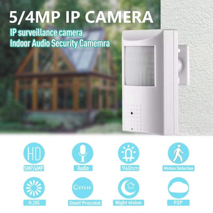 AlarmsystemExpert.de Bewegungsmelder IP Kamera (PIR), Full HD, Onvif, PoE, Mikrofon, 940Nm IR