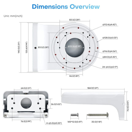 AlarmsystemExpert.co.uk Camera stand for Hikvision and Dahua cameras