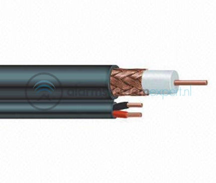 Alarm SystemExpert.nl Alarm SystemExpert.nl Coax RG59 combination cable with DC power cable, 100 meters