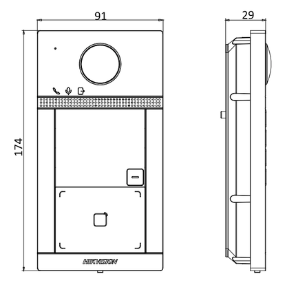 Alarm SystemExpert.de Alarm SystemExpert.de DS-KV8413-WME1/FLUSH Unterputz 4 Klingeldrücker IR-Beleuchtung PoE 12v