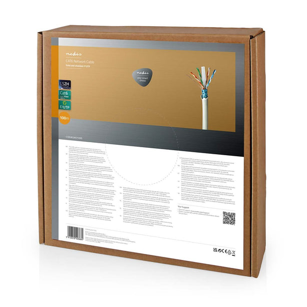 AlarmsystemExpert.co.uk Network cable CAT6 F/UTP, 100 mtr on reel, 100% copper, Solid cores