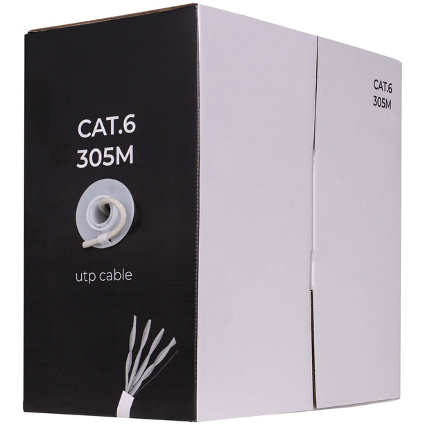Alarm SystemExpert.de Alarm SystemExpert.de Netzwerkkabel CAT6 UTP, 305 mtr, Massive Adern CCA, Innenkabel