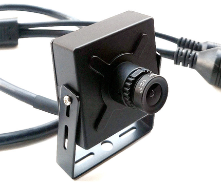 Alarm SystemExpert.de Pinhole IP Kamera 4Mp, 16mm Teleobjektiv, Blickwinkel 22Grad, PoE, Mikrofon