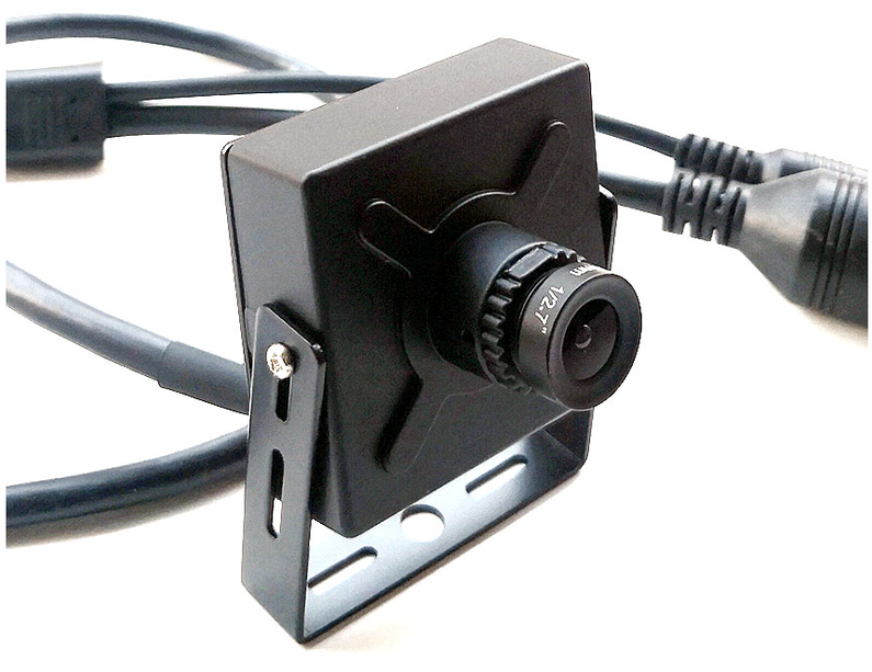 AlarmsystemExpert.co.uk Pinhole IP Kamera 4Mp, 16mm Teleobjektiv, Blickwinkel 22Grad, PoE, Mikrofon