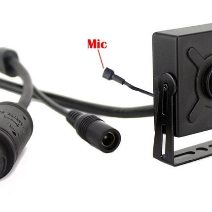Alarm SystemExpert.co.uk Pinhole IP camera 4Mp, 75 degree viewing angle 3.7mm lens, PoE, Microphone