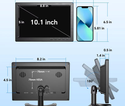 Alarm SystemExpert.de TFT 10" Full HD Monitor inkl. Standfuß