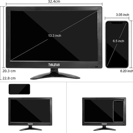 AlarmSystemExpert.de TFT 13" Full HD Monitor inkl. Halterung für Wand oder Schreibtisch DEMO MODEL