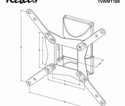 AlarmsysteemExpert.nl AlarmsysteemExpert.nl TV-Muurbeugel, kantelbaar voor 10-32 ", max. 30Kg. 1 scharnierpunt