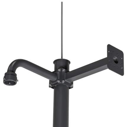 AlarmsystemExpert.co.uk Mât de caméra 4.5m Gris foncé, Acier galvanisé, Paratonnerre