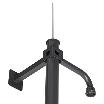 AlarmsystemExpert.co.uk Mât de caméra 4.5m Gris foncé, Acier galvanisé, Paratonnerre