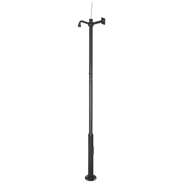 AlarmsysteemExpert.nl Cameramast 4.5m Donkergrijs, Gegalvaniseerd staal, Bliksemafleider