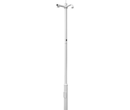 Alarm SystemExpert.co.uk Alarm SystemExpert.co.uk Kameramast 4.5m Weiß, Stahl verzinkt, Blitzableiter