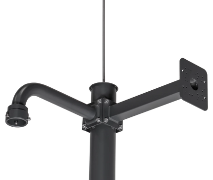 AlarmsysteemExpert.nl Mât pour caméra 4,5 m, gris anthracite, acier galvanisé, paratonnerre