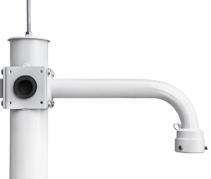 AlarmsysteemExpert.nl Camera Pole 4.5 m White, Galvanized Steel, Lightning Rod