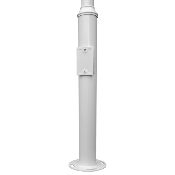 AlarmsysteemExpert.nl Cameramast 6 meter Wit, Gegalvaniseerd staal, Bliksemafleider