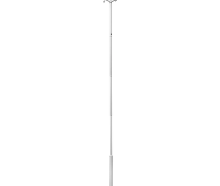 AlarmsysteemExpert.nl Camera Pole, 6 Meters, White, Galvanized Steel, Lightning Rod