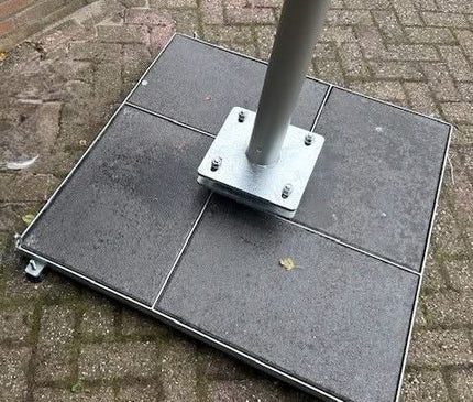 Alarm SystemExpert.nl Alarm SystemExpert.nl Kameramast bewegliches Aluminium 3 Meter Ø 90mm mit Kachelrahmen