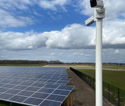 Alarm SystemExpert.nl Alarm SystemExpert.nl Kameramast bewegliches Aluminium 3 Meter Ø 90mm mit Kachelrahmen