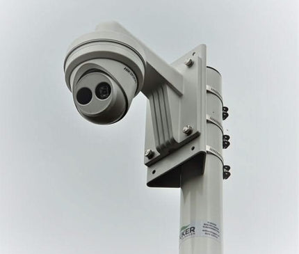 Alarm SystemExpert.nl Alarm SystemExpert.nl Kameramast bewegliches Aluminium 3 Meter Ø 90mm mit Kachelrahmen