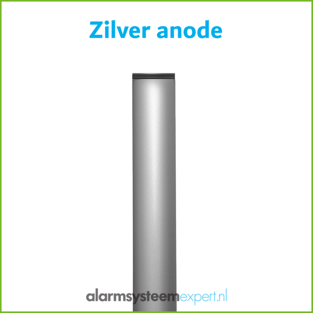 AlarmsysteemExpert.nl Cameramast verplaatsbaar aluminium 3 meter Ø 90mm met tegelframe