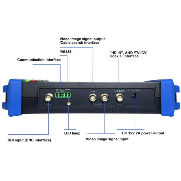 AlarmsysteemExpert.nl CCTV/ IP camera-tester voor IP, HD-TVI, HD-CVI en CVBS camera's (Tot 8MP/4K geschikt)
