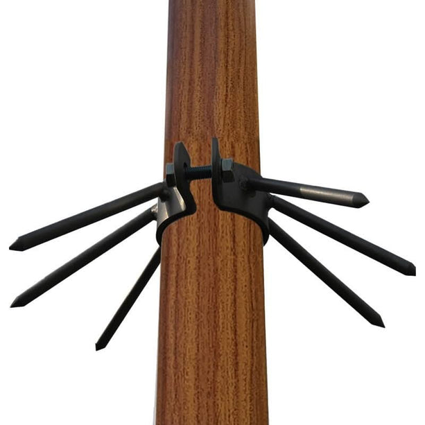 AlarmsysteemExpert.nl Lichte houtstructuur cameramast met kantelanker 3 meter