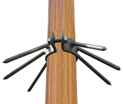 Alarm SystemExpert.co.uk Structure en bois léger mât à caméra avec ancre basculante 4 mètres