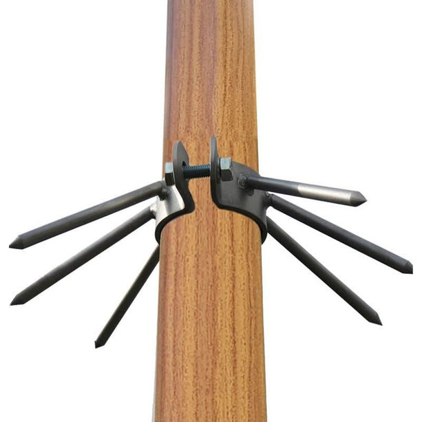 AlarmsysteemExpert.nl Lichte houtstructuur cameramast met kantelanker 4 meter