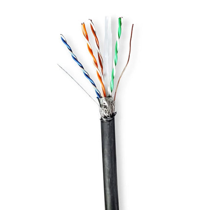 AlarmsysteemExpert.nl S/FTP CAT6 kabel voor buitengebruik op rol 100 m, 100% koper