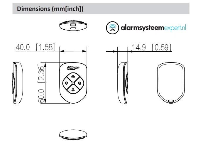Dahua Dahua Airshield DHI-ARA24-W2(868) Draadloze Keyfob