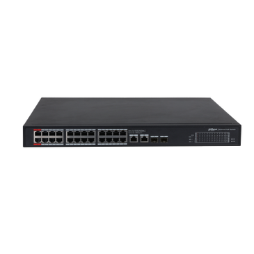 Dahua Dahua PFS3228-24GT-360 24x PoE Gigabit Switch 360W 2x SFP and 2x RJ45 Uplink