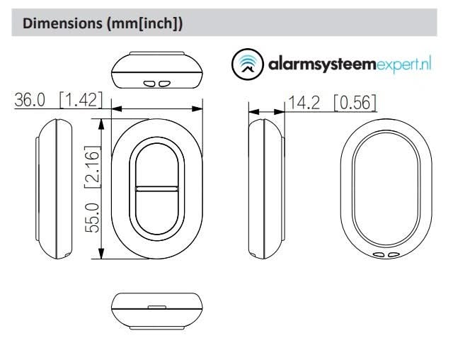 Dahua Dahua DHI-ARD822-W2(868) Draadloze Dubbele Paniekknop