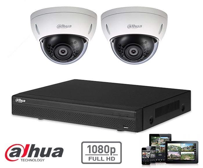 Dahua Dahua Full HD-CVI kit 2x dome 2 Megapixel camerabeveiliging set