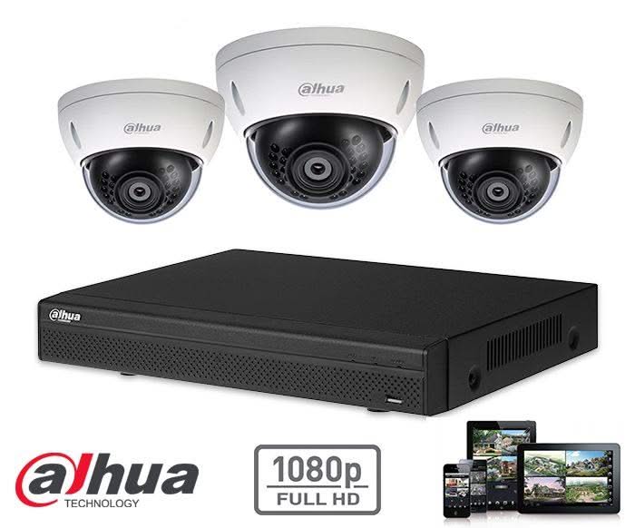 Dahua Dahua Full HD-CVI kit 3x dome 2 Megapixel camerabeveiliging set