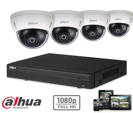 Dahua Dahua Full HD-CVI Kit 4x Dome 2 Megapixel Kamera Sicherheitsset