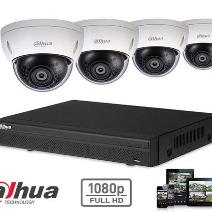 Dahua Dahua Full HD-CVI Kit 4x Dome 2 Megapixel Kamera Sicherheitsset