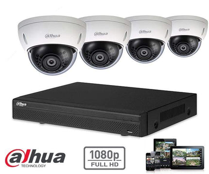 Dahua Dahua Full HD-CVI Kit 4x Dome 2 Megapixel Kamera Sicherheitsset