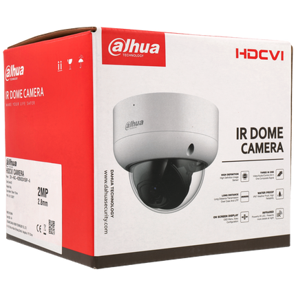 Dahua Dahua HAC-HDBW1200EA-A, caméra dôme HDCVI 2MP 2.8mm Full HD